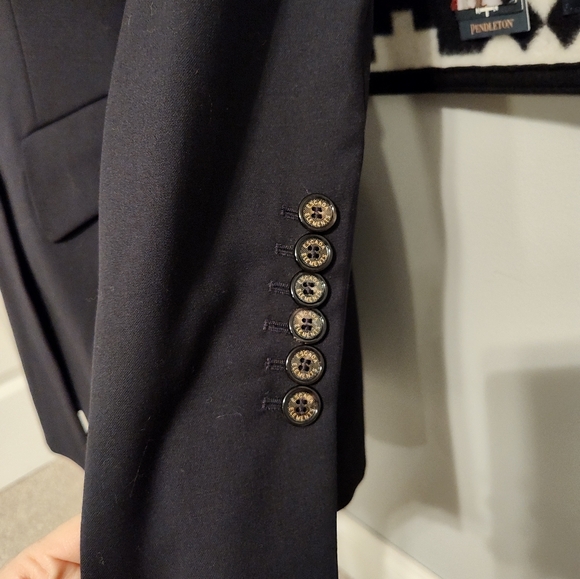 🖤 Vintage 90's Escada Elements Mid-Length Unisex Wear Blazer, Black, Flare Arm - Picture 8 of 14